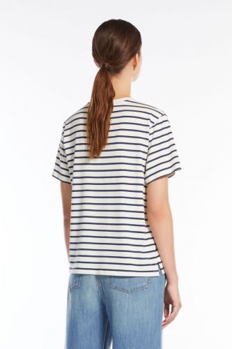 T-shirt à lignes bleu & blanc MAXMARA | Marine