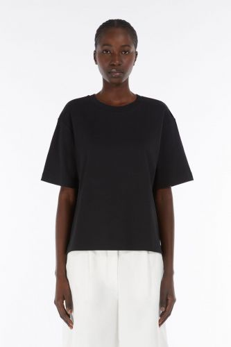 T-shirt en jersey doux noir MAXMARA | Marine