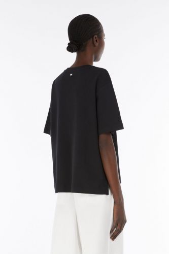 T-shirt en jersey doux noir MAXMARA | Marine