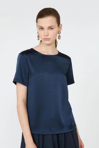 Blouse satin bleu WEEKEND MAX MARA | MARINE Auvelais