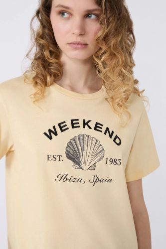 T-shirt coquillage jaune WKD MAXMARA | Marine