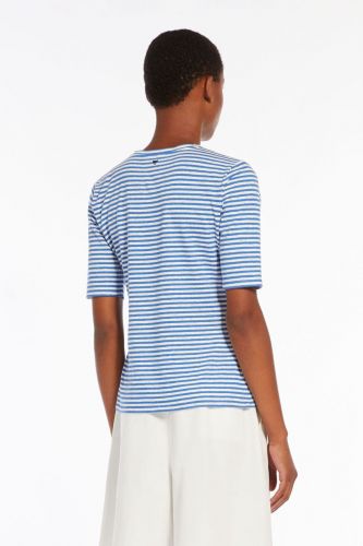 T-shirt à lignes bleu & blanc MAXMARA | Marine