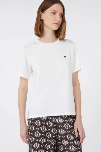 MaxMara-Weekend tee-Shirt Blanc femmes (tshirt uni petit papillon - VENACO) - Marine | Much more than shoes