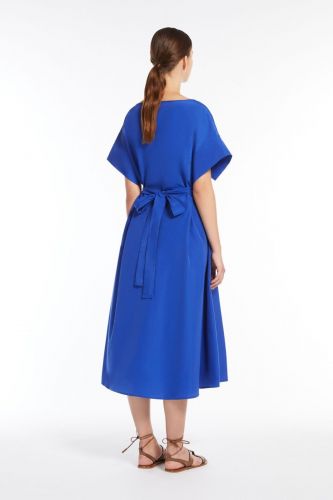 Robe mi-longue en taffetas bleu vif MAXMARA | Marine