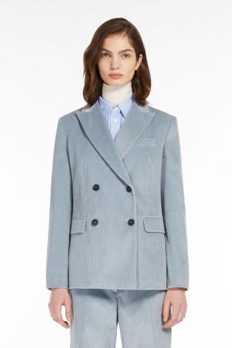 Blazer en velours côtelé bleu MAXMARA | Marine