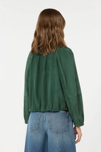 Veste en daim vert MAXMARA | Marine
