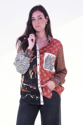 Me369 chemise Brun-multi