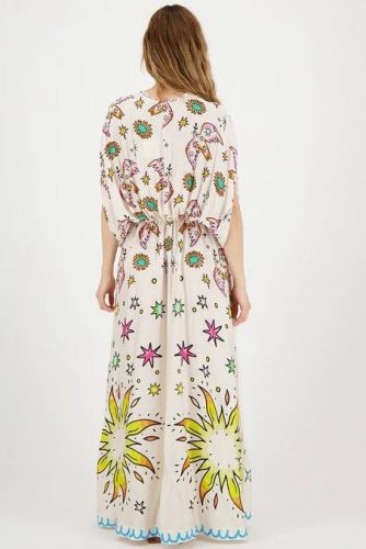 Me369 robe Pastel femmes (robe kaftan multi pastel - ROSE kaftan) - Marine | Much more than shoes