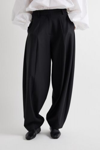 Pantalon fluide barrel noir MEIMEIJ | Marine Auvelais 