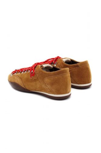 Baskets style escalade camel à lacets rouges MÉLINÉ | Marine