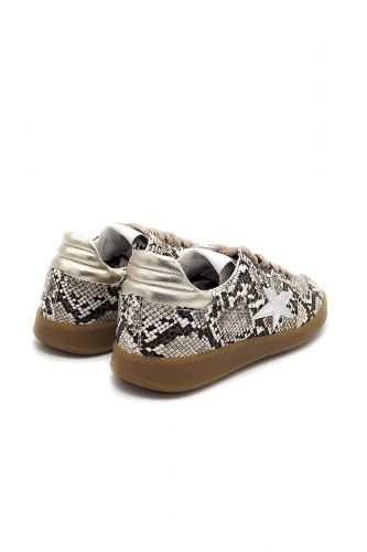 Baskets en cuir effet python MELINE | Marine