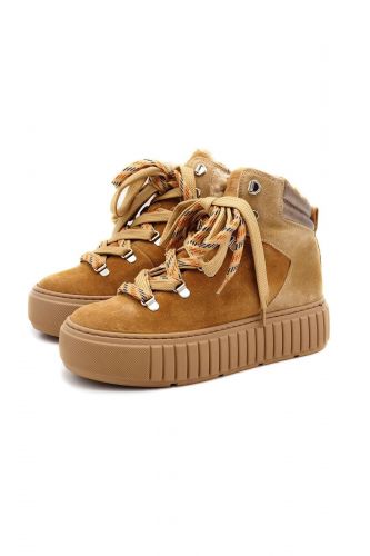 Boots fourrées style montagne camel MÉLINÉ | Marine