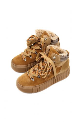 Boots fourrées style montagne camel MÉLINÉ | Marine
