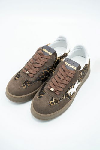 Méliné basket bas Bordeaux femmes (Coffee léopard foncé - 526 W70) - Marine | Much more than shoes