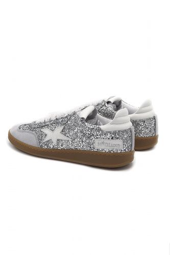 Baskets en nubuk gris & paillettes MELINE | Marine