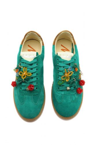 Baskets vertes avec fruits perlés MELINE | Marine