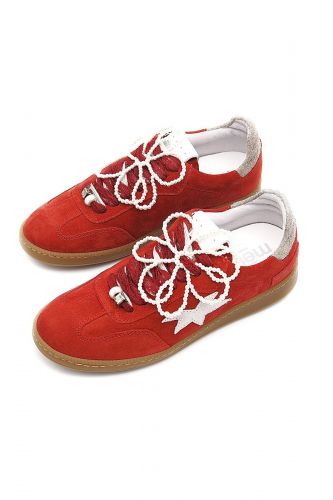 Baskets en nubuk rouge MELINE | Marine