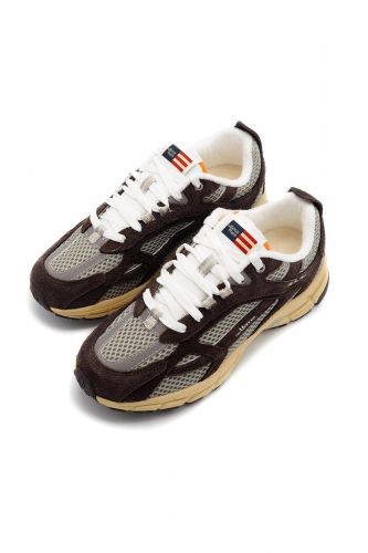 Baskets brun avec drapeau USA MERCER | Marine
