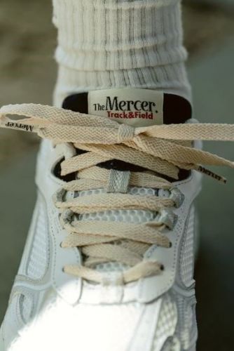 Baskets en cuir argenté MERCER | Marine