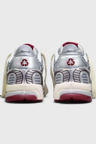 Mercer basket bas Argent femmes (Runner silver et burgundy - 261006 RE-RUN Twin Mesh) - Marine | Much more than shoes