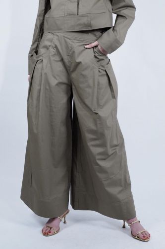 Pantalon large kaki MESDEMOISELLES | Marine
