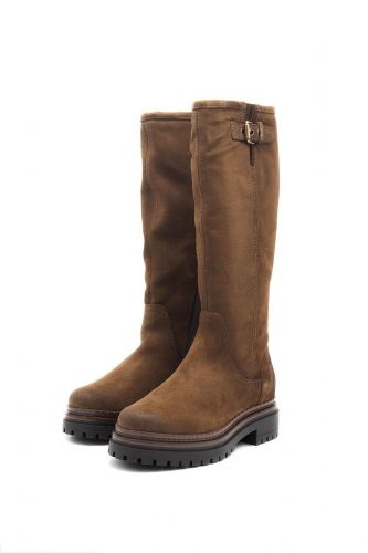 Bottes biker en cuir brun MJUS | Marine