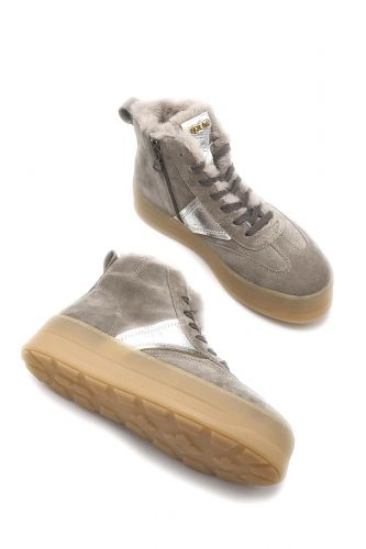 Bottines en nubuk taupe MJUS | Marine