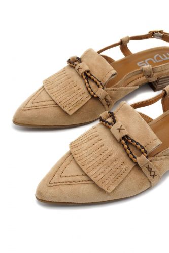 Mjus loafers Brun-multi femmes (Loafer bride arrière nubuck camel - 98132 camel bride) - Marine | Much more than shoes