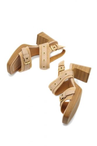 Mjus Sandale Beige femmes (Sandale  2 brides talon large semelle pl - 19005 sandale cuir camel) - Marine | Much more than shoes
