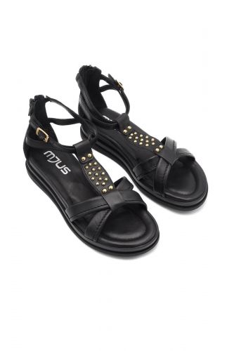 Mjus Sandale Noir femmes (Sandale plate noire - 14005 sand noire) - Marine | Much more than shoes