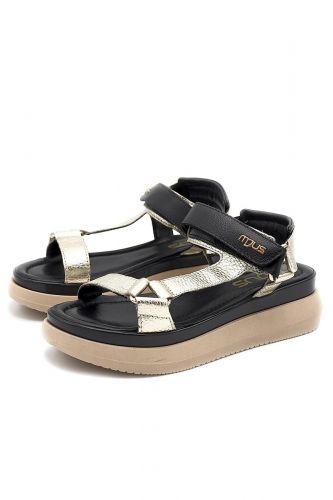 Mjus sandale Noir femmes (Sandales zeppa - L17011 doré & noir) - Marine | Much more than shoes