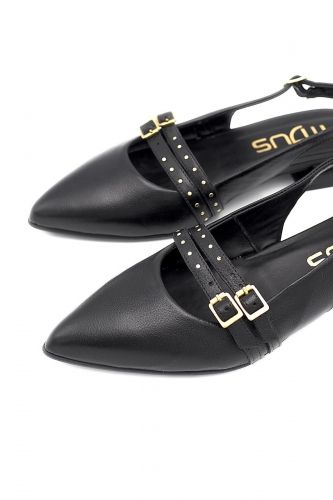Mjus slingback Noir femmes (Slingback en cuir noir avec double bride - T98117 noire) - Marine | Much more than shoes