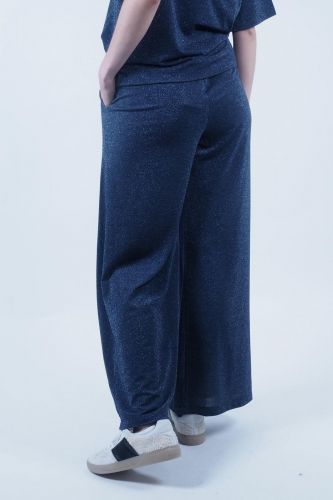 Pantalon en lurex brillant bleu MOMONI | Marine