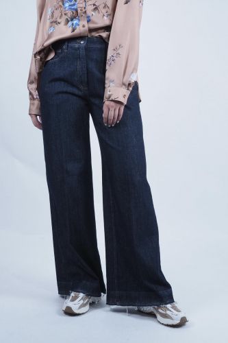 Momoni pantalon Jeans femmes (reflets doré - AOKI jeans évasé) - Marine | Much more than shoes