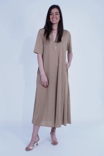 Robe tunique en lurex doré MOMONI | Marine