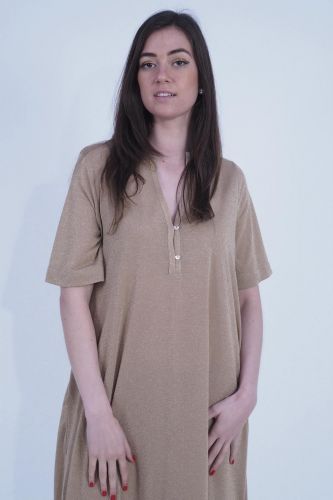 Robe tunique en lurex doré MOMONI | Marine