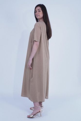 Robe tunique en lurex doré MOMONI | Marine