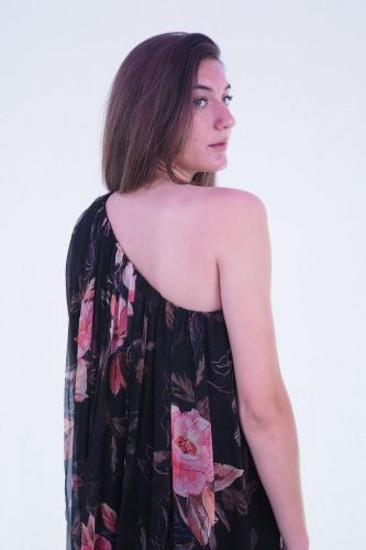 Robe longue fleurie MOMONI | Marine