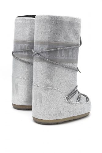 Moon boot hautes argenté pailleté MOON BOOT | Marine