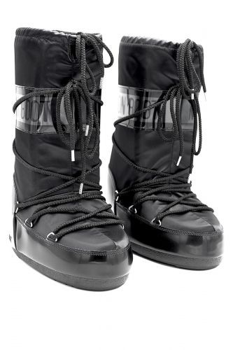 Moon boot hautes noir satiné MOON BOOT | Marine