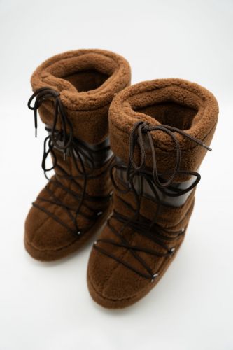 Moon boot haute marron en teddy MOON BOOT | Marine