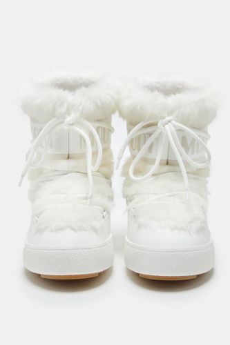 Moon Boot Grand froid Blanc femmes (Semelle fine blanc - MB LTRACK FAUX FUR WHITE) - Marine | Much more than shoes