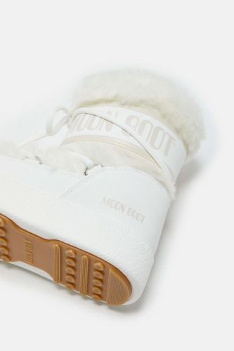 Moon Boot Grand froid Blanc femmes (Semelle fine blanc - MB LTRACK FAUX FUR WHITE) - Marine | Much more than shoes