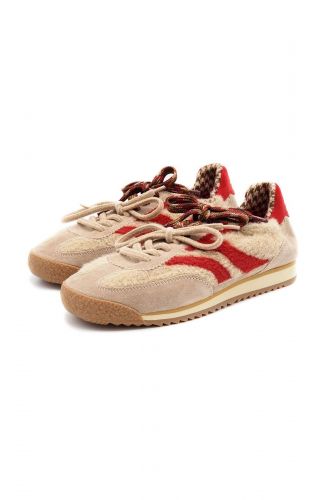 Baskets vanille et rouge MRP | MARINE Auvelais