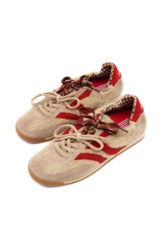 Baskets vanille et rouge MRP | MARINE Auvelais