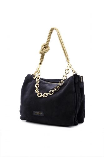 Sac bleu foncé en daim MYBESTBAG | Marine