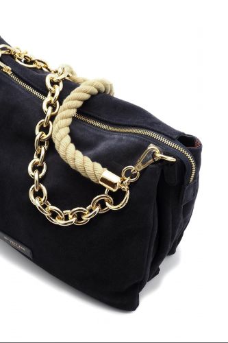 Sac bleu foncé en daim MYBESTBAG | Marine