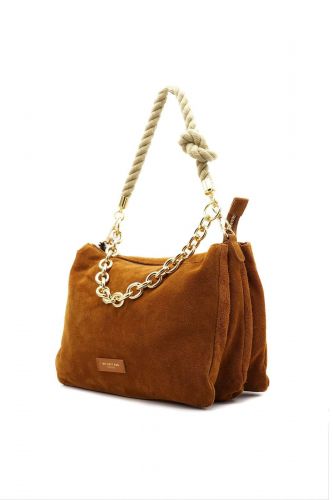 Sac en daim brun foncé MYBESTBAG | Marine