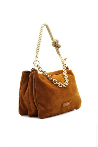 Sac en daim brun foncé MYBESTBAG | Marine