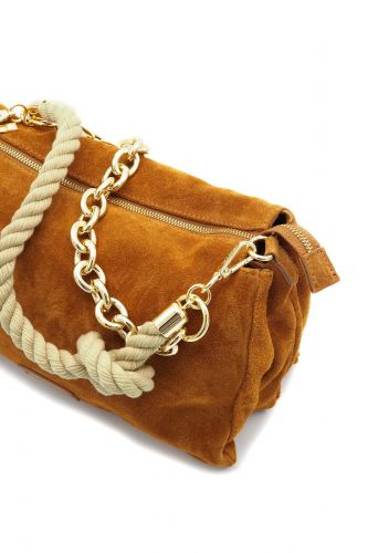 Sac en daim brun foncé MYBESTBAG | Marine